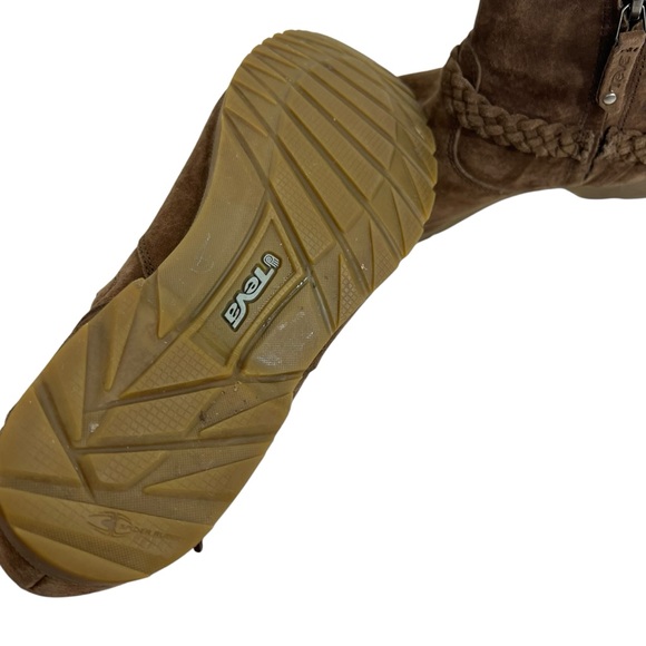 TEVA Delavina Waterproof Brown Suede Bootie with Lug Rubber Sole Size 10 - Picture 5 of 9